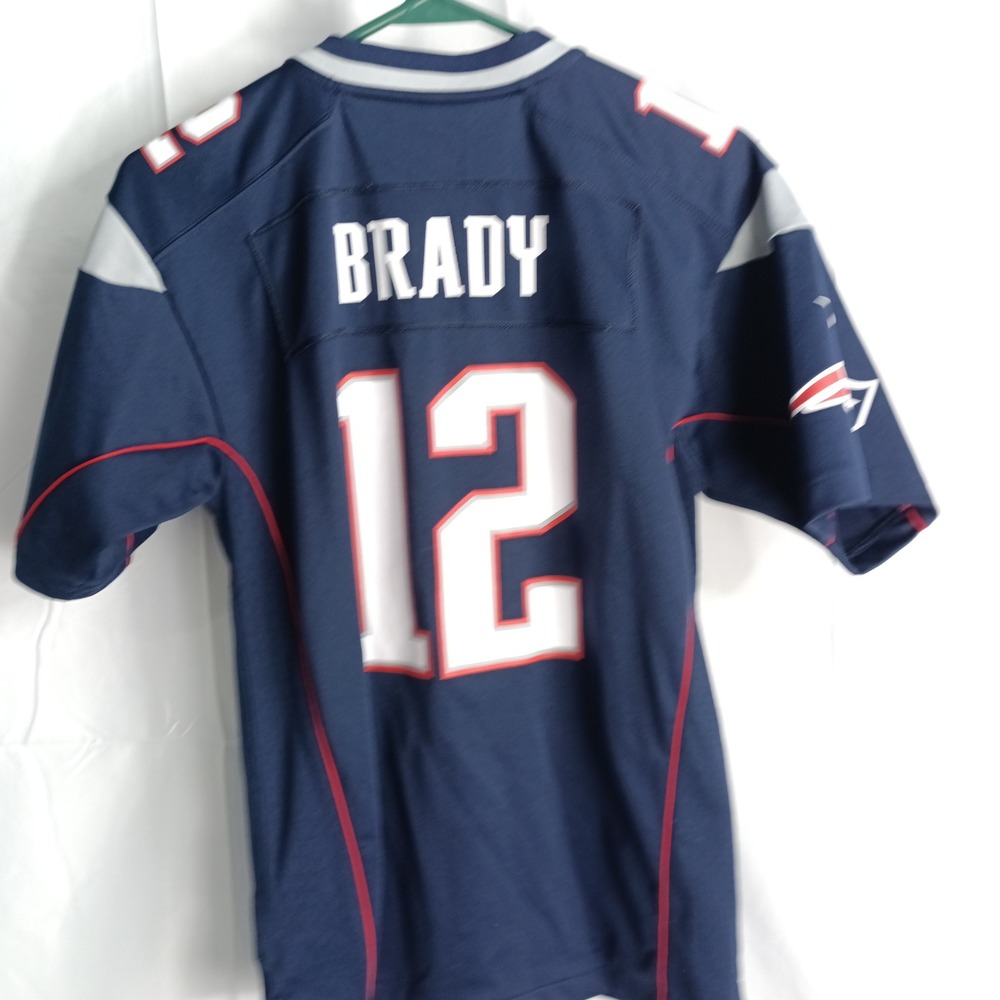 Nike New England Patriots Tom Brady 12 Youth Large 14/16 NFL Jersey Navy Blue - Picture 5 of 5